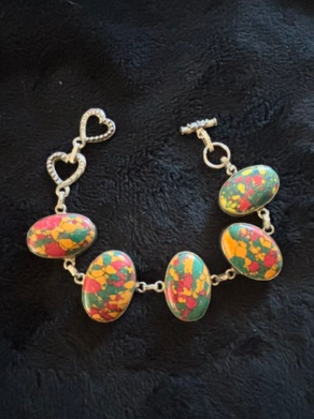 Sterling silver Mosaic Jasper Bracelet